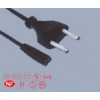欧式电源线、八字尾、C7、欧式插头、两芯扁插